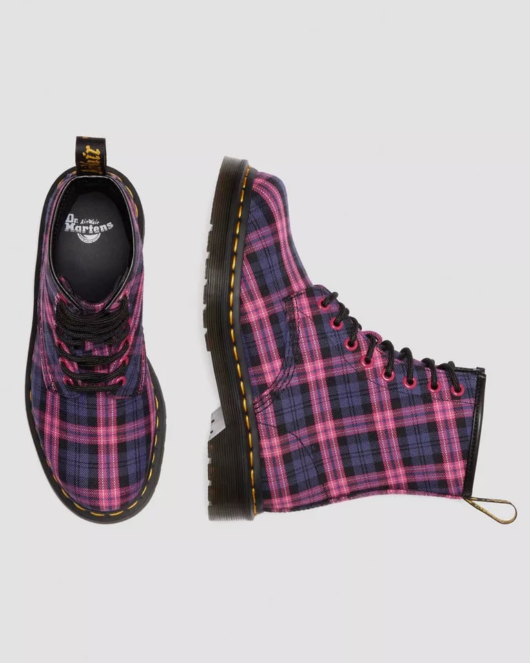 Dr. Martens 1460 8 Eye Boot - Pink Multi Tartan