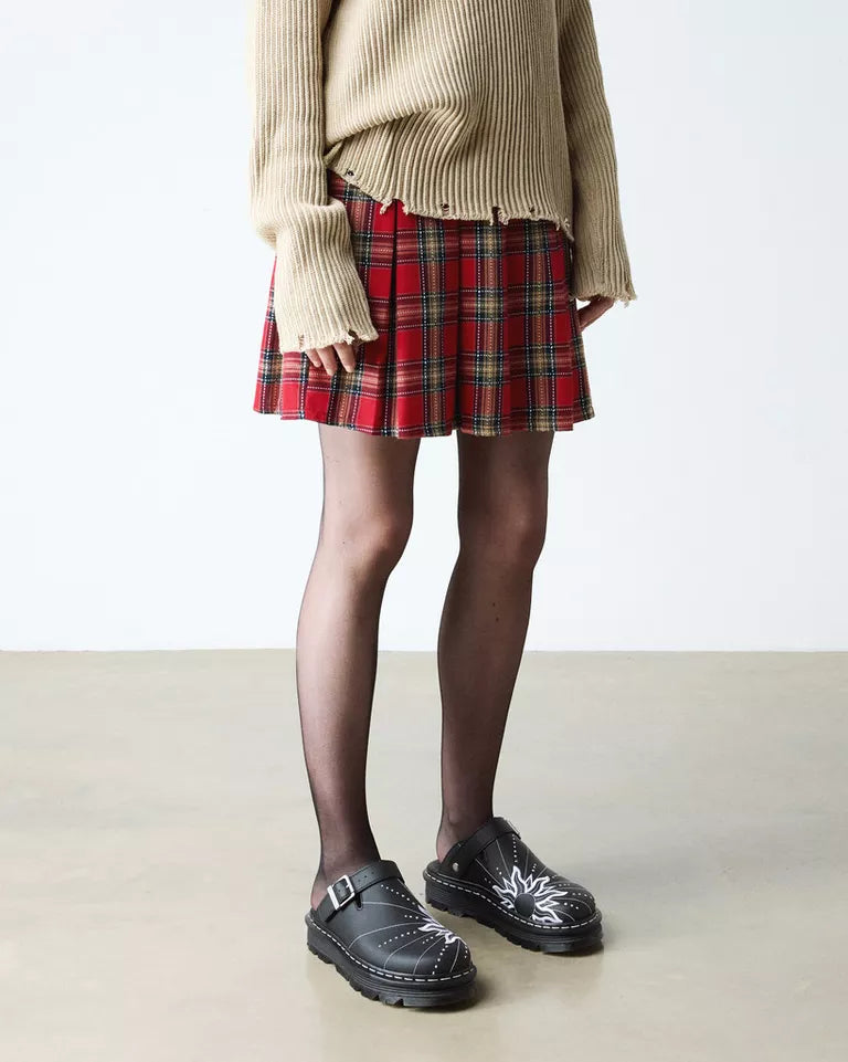 Dr. Martens Zebzag Mule Solar Flare - Black Genix Nappa