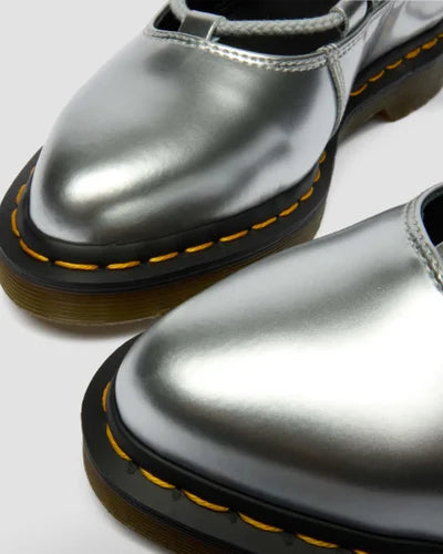 Dr. Martens Elphie II Lace Up Shoe - Silver Metallic Patent Lamper