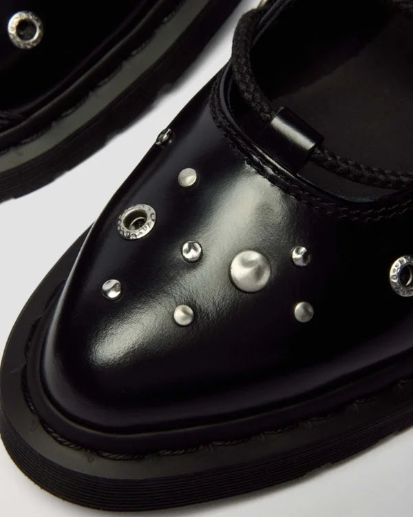 Dr. Martens Elphie II HDW Studded Lace Up Shoe - Black Buttero