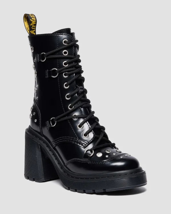 Dr. Martens Chesney HDW Studded 10 Eye Boot - Black Buttero