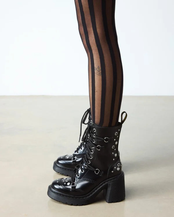 Dr. Martens Chesney HDW Studded 10 Eye Boot - Black Buttero
