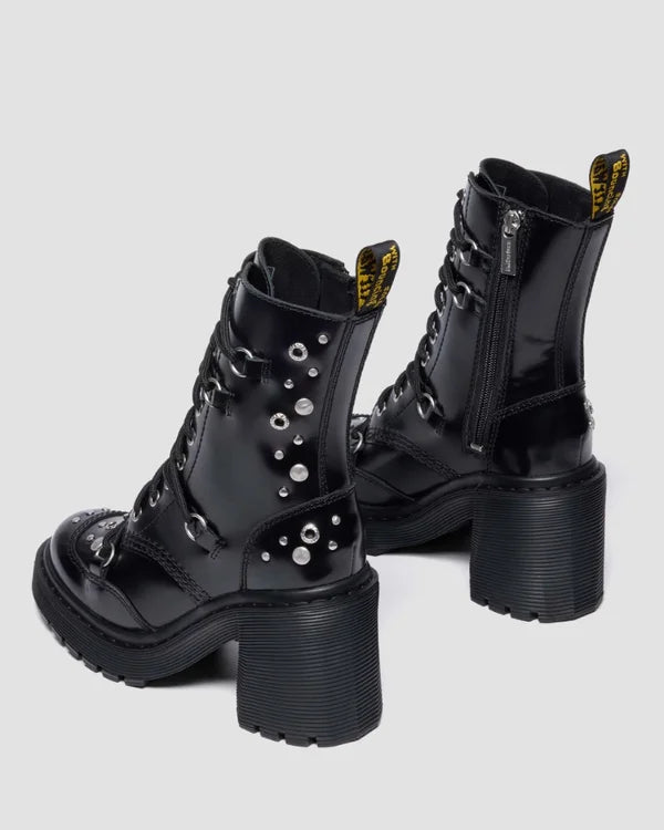 Dr. Martens Chesney HDW Studded 10 Eye Boot - Black Buttero