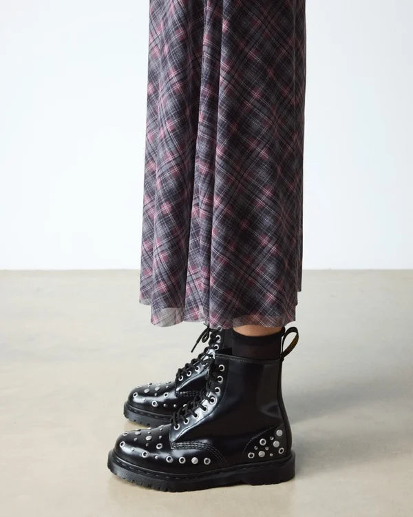 Dr. Martens 1460 HDW Studded 8 Eye Boot - Black Buttero