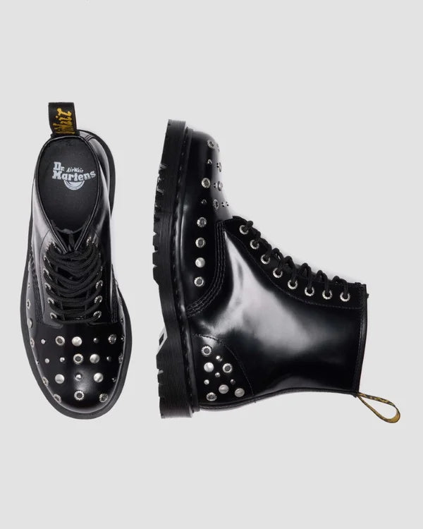 Dr. Martens 1460 HDW Studded 8 Eye Boot - Black Buttero