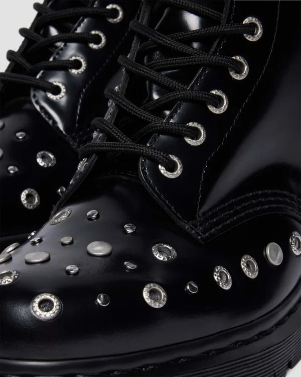Dr. Martens 1460 HDW Studded 8 Eye Boot - Black Buttero