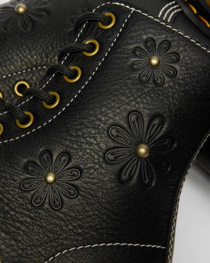 Dr. Martens 1460 Pascal Flower 8 Eye Boot - Black Grizzly