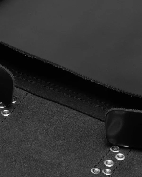 Dr. Martens 7" Leather Studded Satchel - Black Polished Smooth