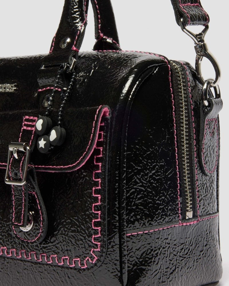 Dr. Martens Top Handle Bag - Black Distressed Patent