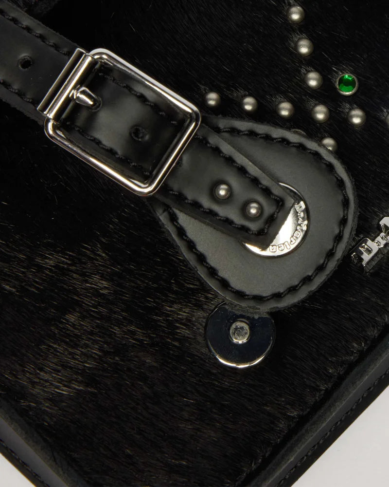 Dr. Martens 7" Satchel - Black Classic Hair On + Kiev