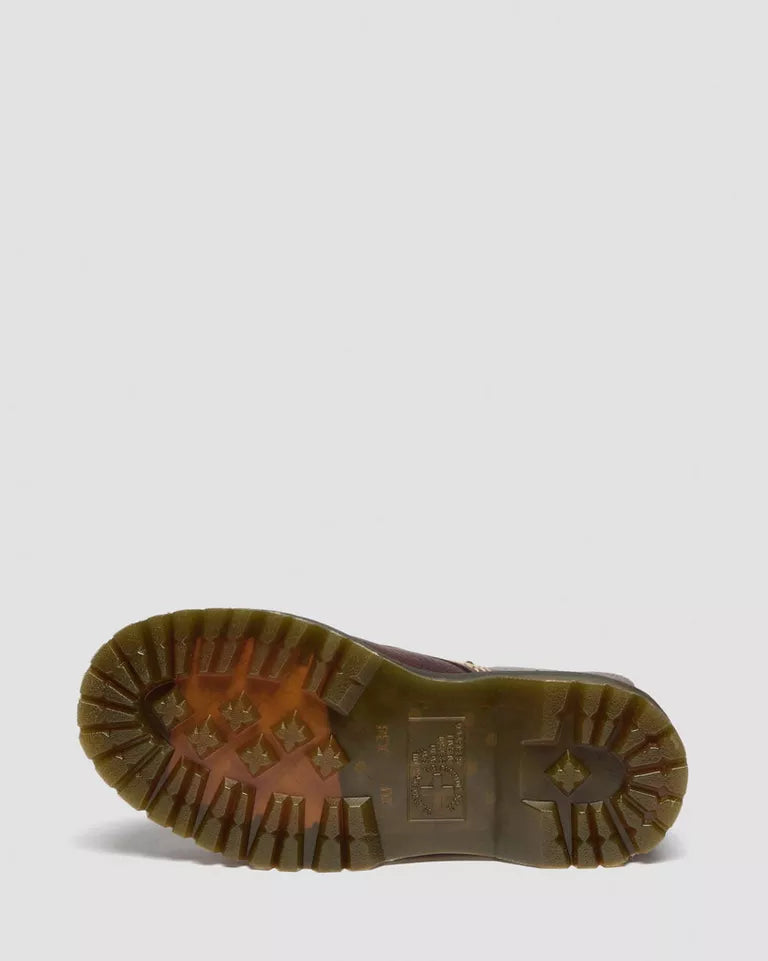 Dr. Martens Sinclair Flower 8 Eye Platform Leather Boot - Dark Brown Grizzly