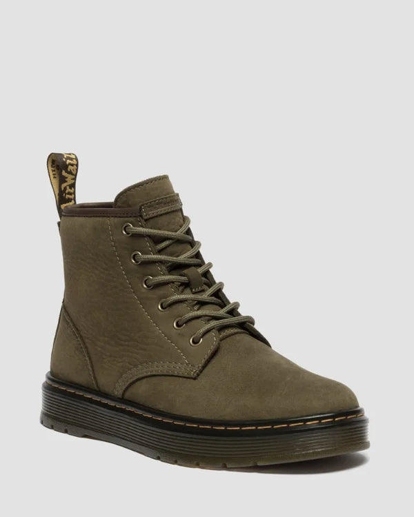 Dr. Martens Brookline Chukka 6 Eye Boot - Olive Milled Nubuck WP