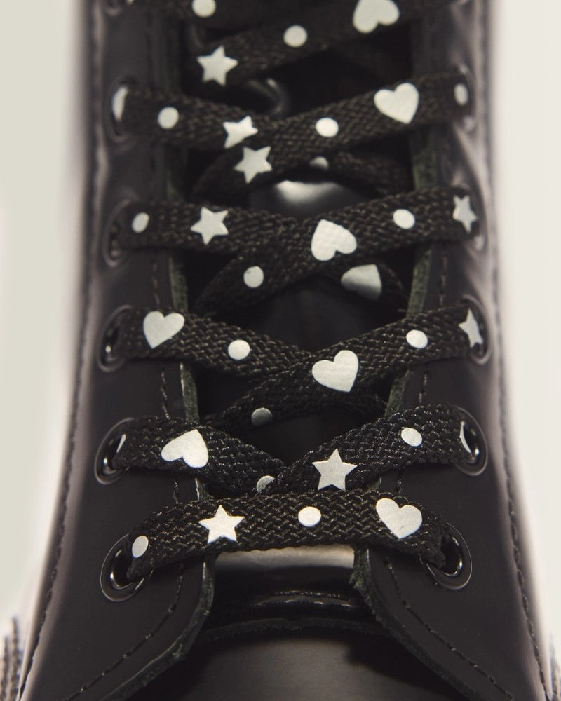 Dr. Martens Hearts & Stars Laces - Black Recycled Polyester