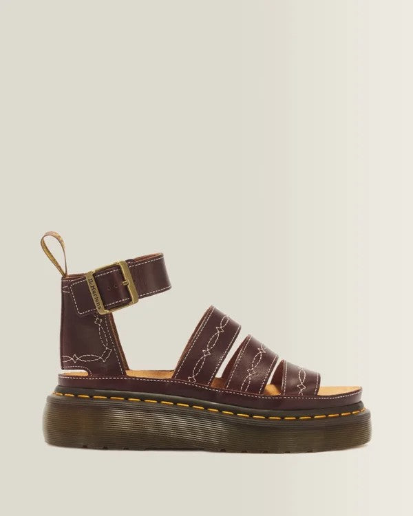 Dr. Martens Clarissa II Quad Sandal Desert Rodeo - Dark Brown Classic Pull Up