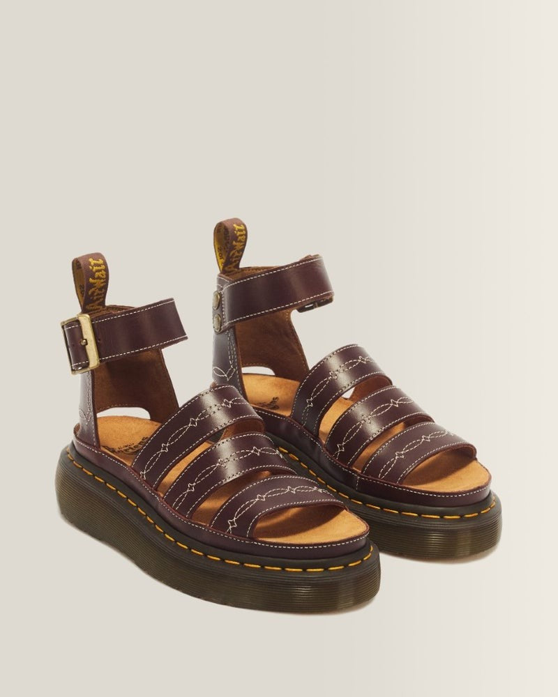 Dr. Martens Clarissa II Quad Sandal Desert Rodeo - Dark Brown Classic Pull Up