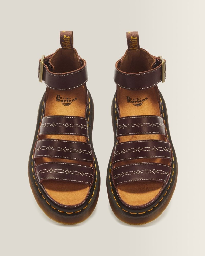 Dr. Martens Clarissa II Quad Sandal Desert Rodeo - Dark Brown Classic Pull Up