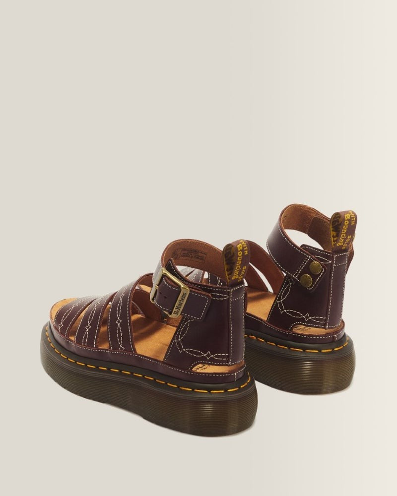 Dr. Martens Clarissa II Quad Sandal Desert Rodeo - Dark Brown Classic Pull Up