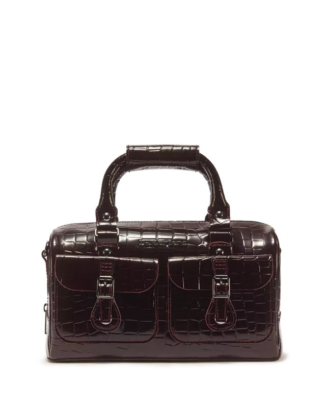 Dr. Martens Top Handle Bag - Oxblood High Shine Croc Emboss