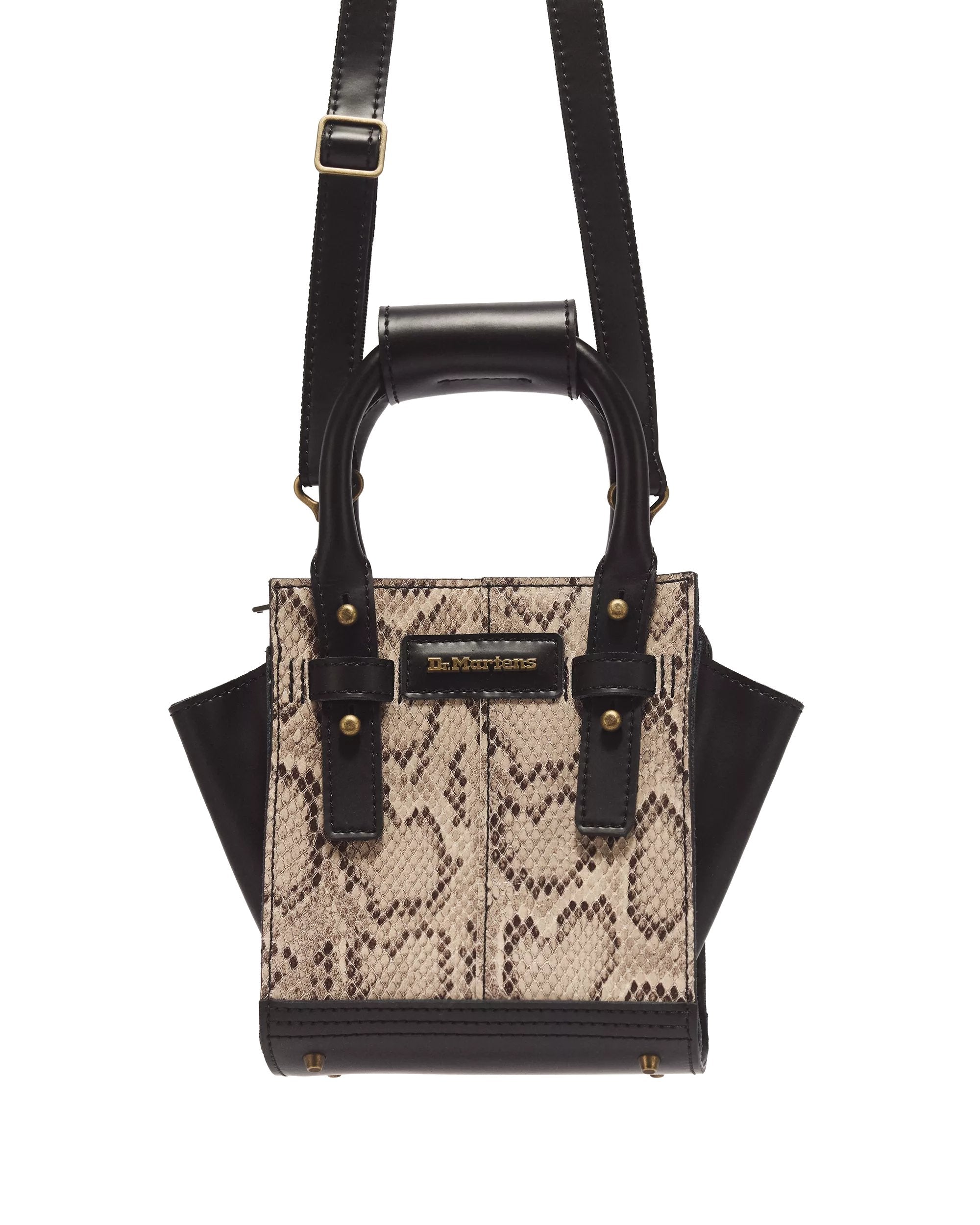 Dr. Martens XSmall Tote Bag - Cream+Black Iced Reptile Print