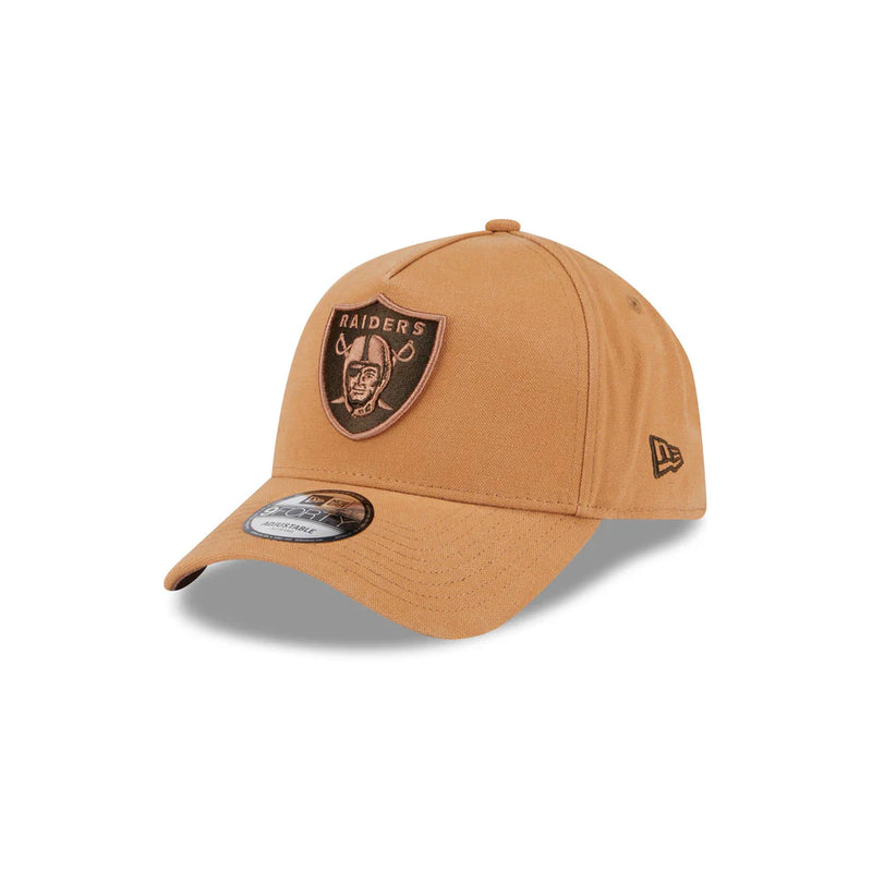 New Era Las Vegas Raiders Washed Canvas Bronze 9FORTY A-Frame Snapback