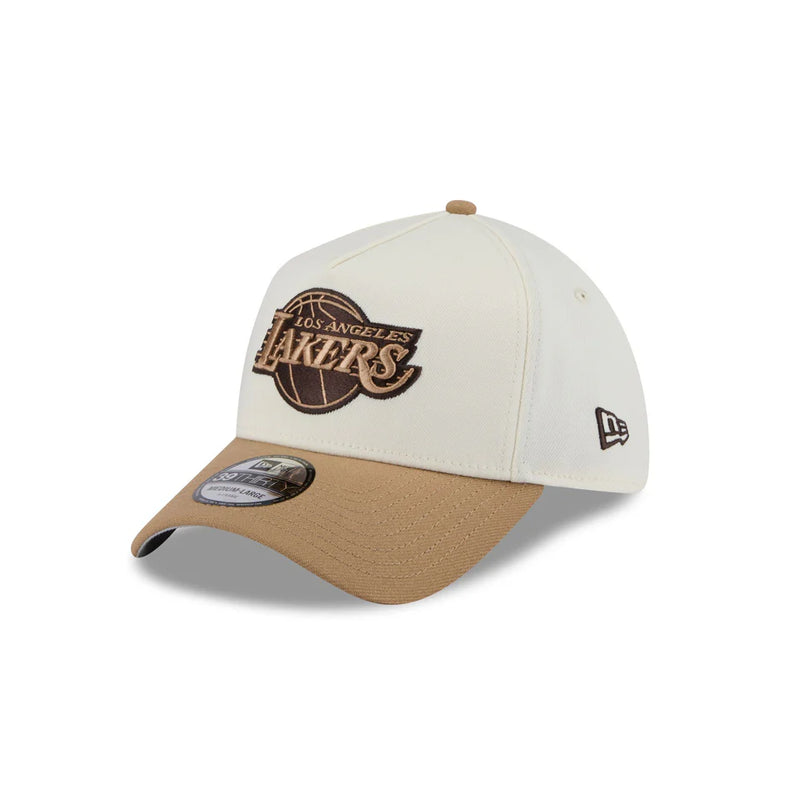 New Era Los Angeles Lakers White Sandy Bay 39THIRTY Stretch Fit
