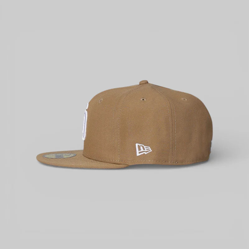 New Era San Diego Padres Khaki White 59FIFTY Fitted
