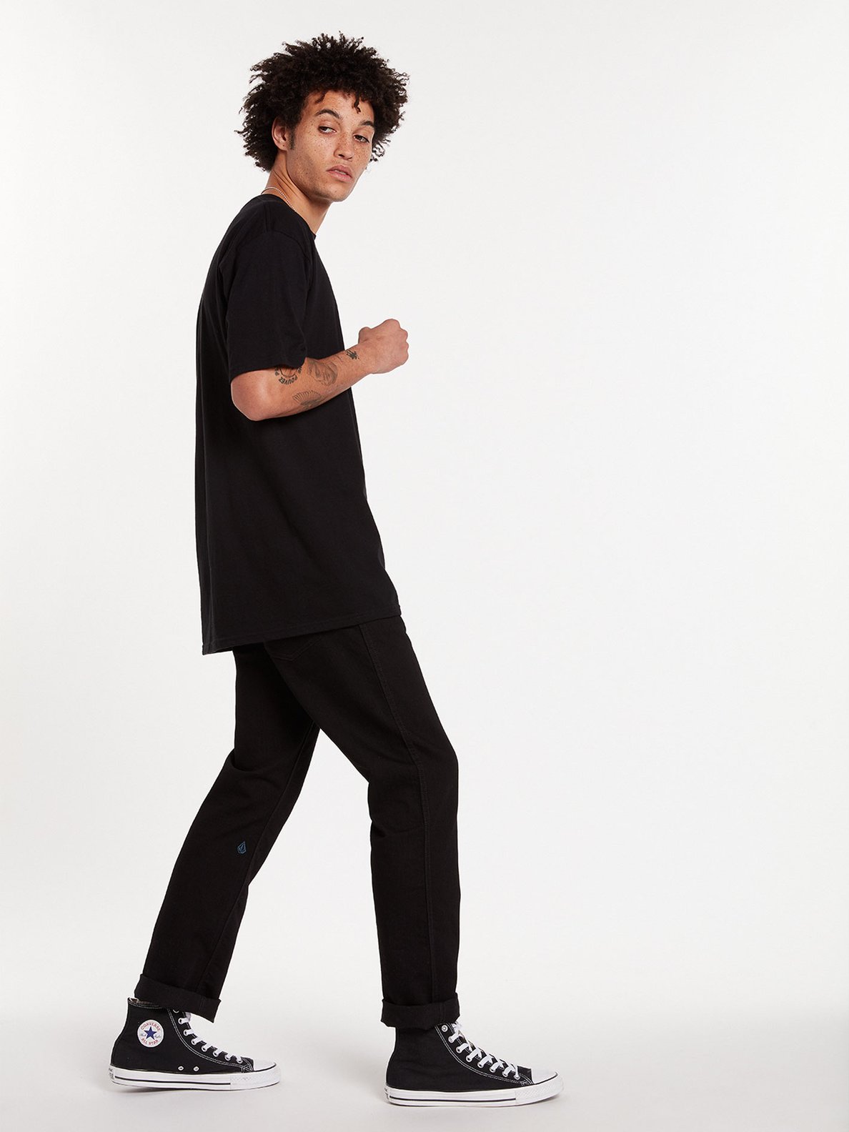 Volcom Solver Modern Fit Jeans Black on Black