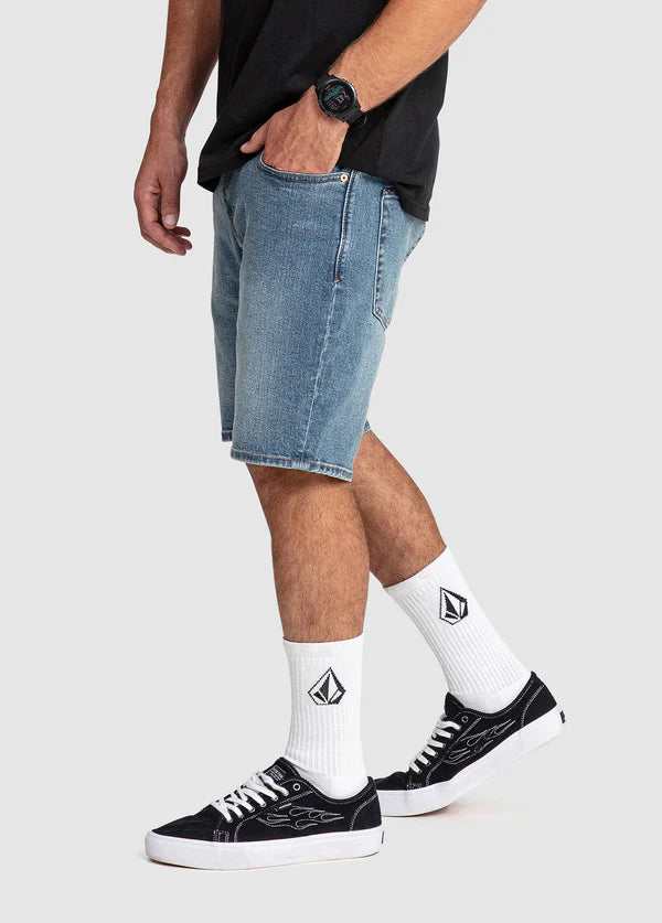 Volcom Solver Denim 19" Shorts - Old Town Indigo
