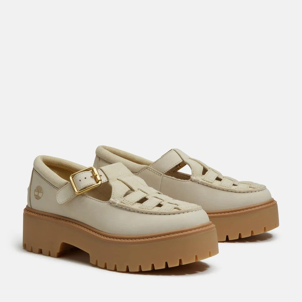 Timberland Stone Street Platform Buckle - Light Beige Suede
