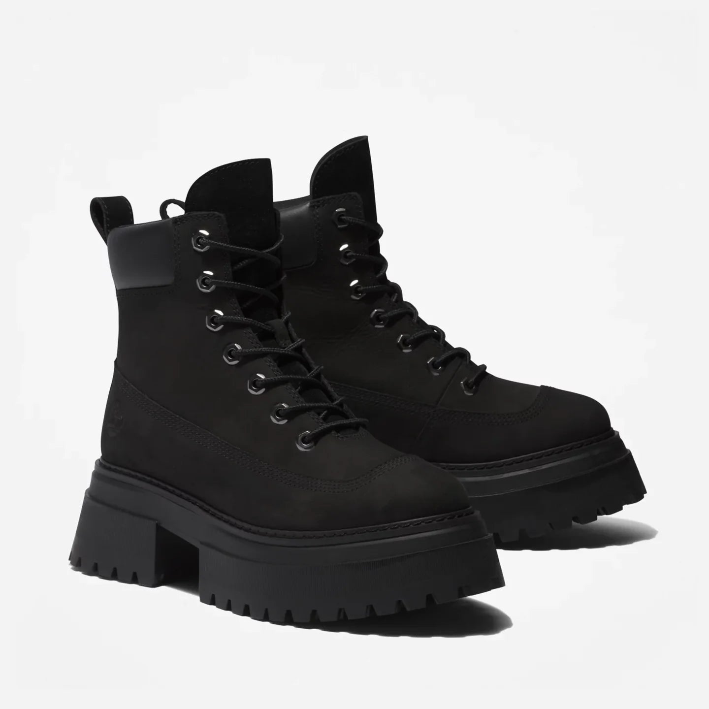 Timberland Womens Sky 6 Inch Lace Up Boots Black Nubuck