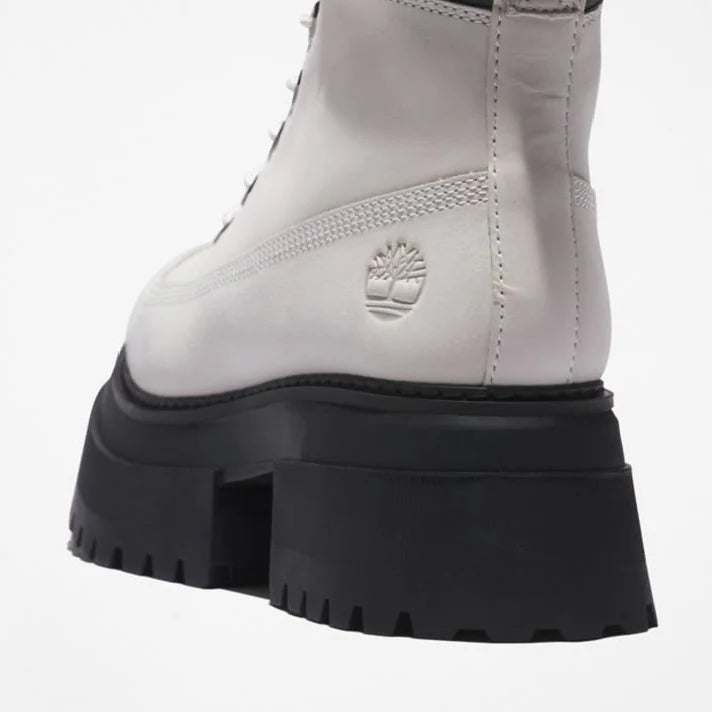 Timberland Womens Sky 6 Inch Lace Up Boots White Nubuck