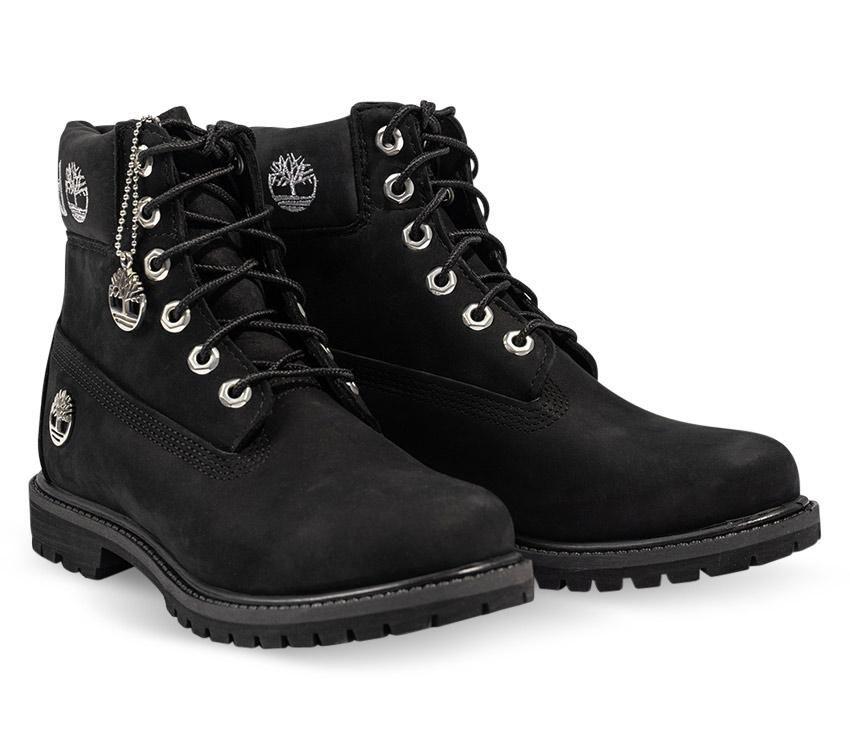 Timberland Womens 6-Inch Premium Waterproof Boots Black Nubuck