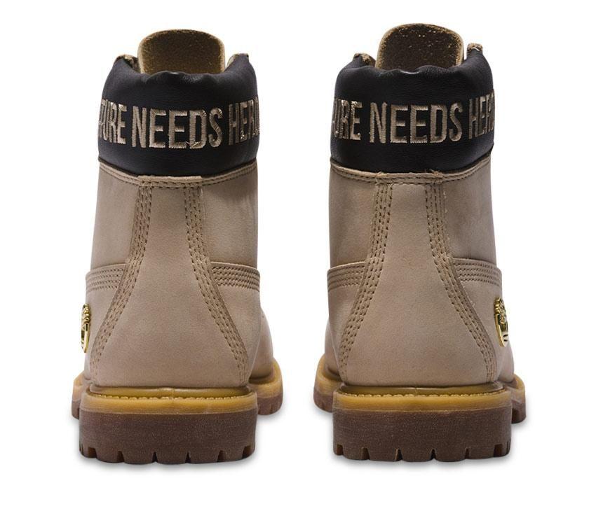 Timberland Womens 6-Inch Premium Waterproof Boot Light Beige Nubuck