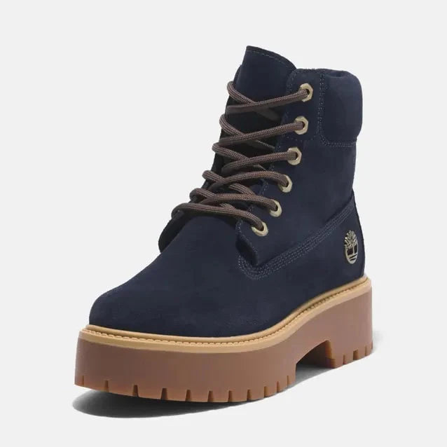 Timberland Women's Stone Street 6-Inch Waterproof Boot - Dark Blue Suede