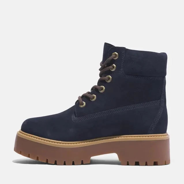 Timberland Women's Stone Street 6-Inch Waterproof Boot - Dark Blue Suede