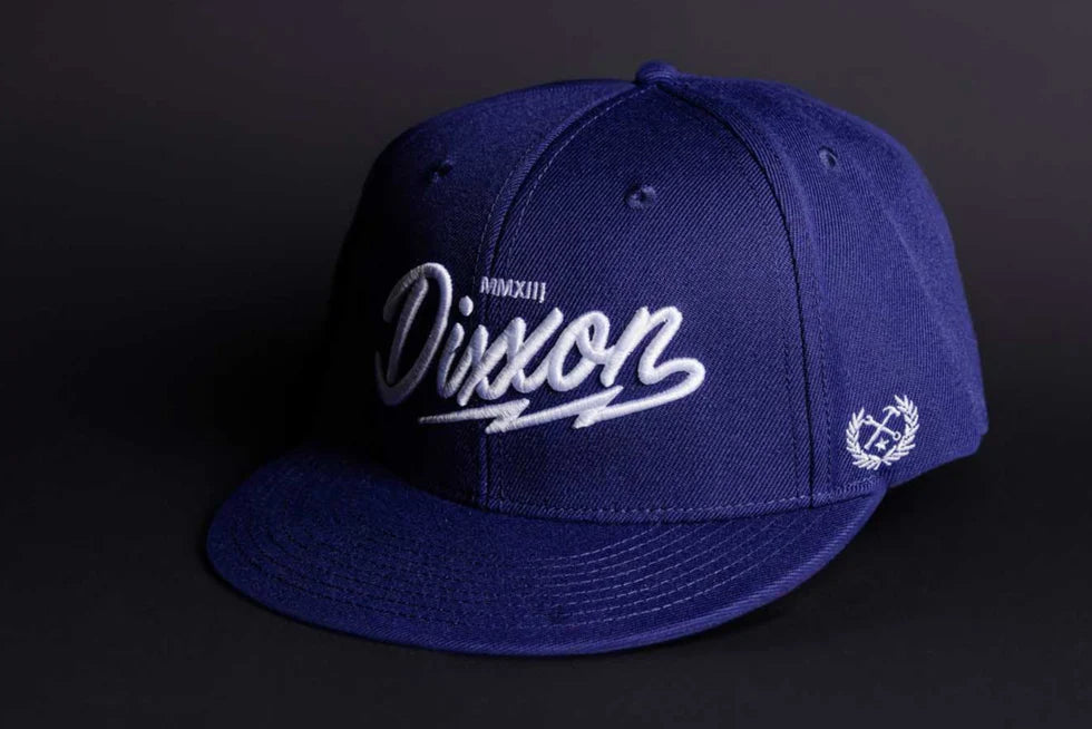 Dixxon Lightning Script Snapback - White/Blue