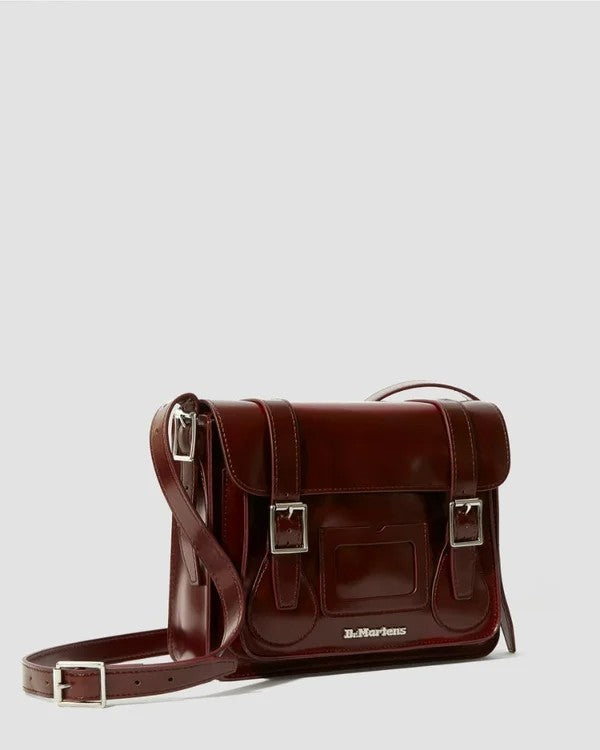 Dr. Martens 11" Vegan Satchel - Cherry Red Cambridge Brush