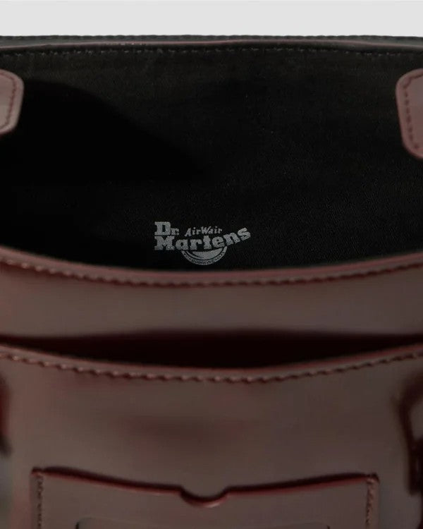 Dr. Martens 11" Vegan Satchel - Cherry Red Cambridge Brush