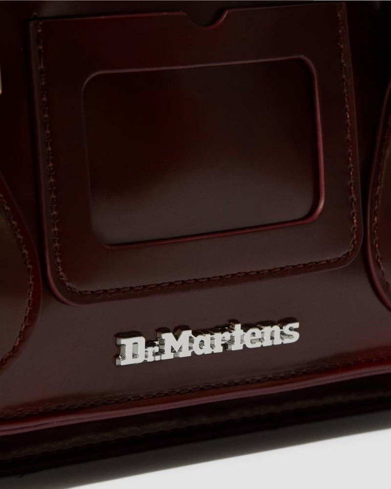 Dr. Martens 11" Vegan Satchel - Cherry Red Cambridge Brush