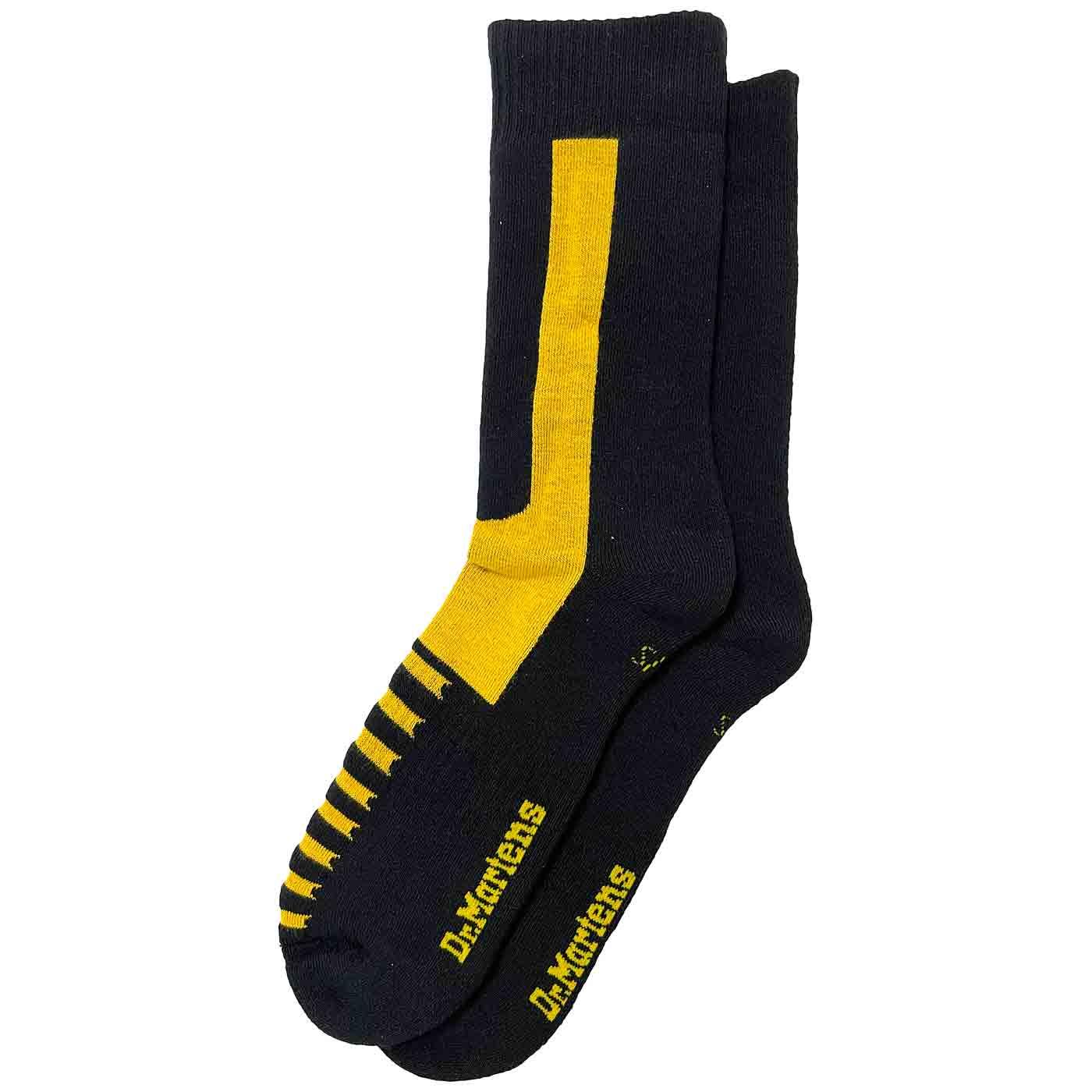 Dr Martens Double Doc Socks Black Cotton Blend