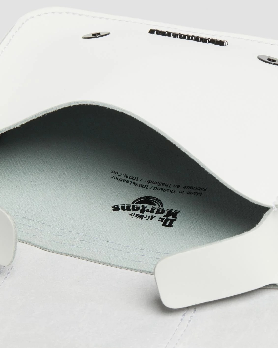 Dr Martens 7" Leather Satchel - White Smooth & White Kiev