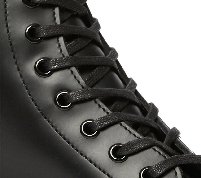 Dr. Martens 140CM Flat Waxed Laces (8-10 Eye) Black