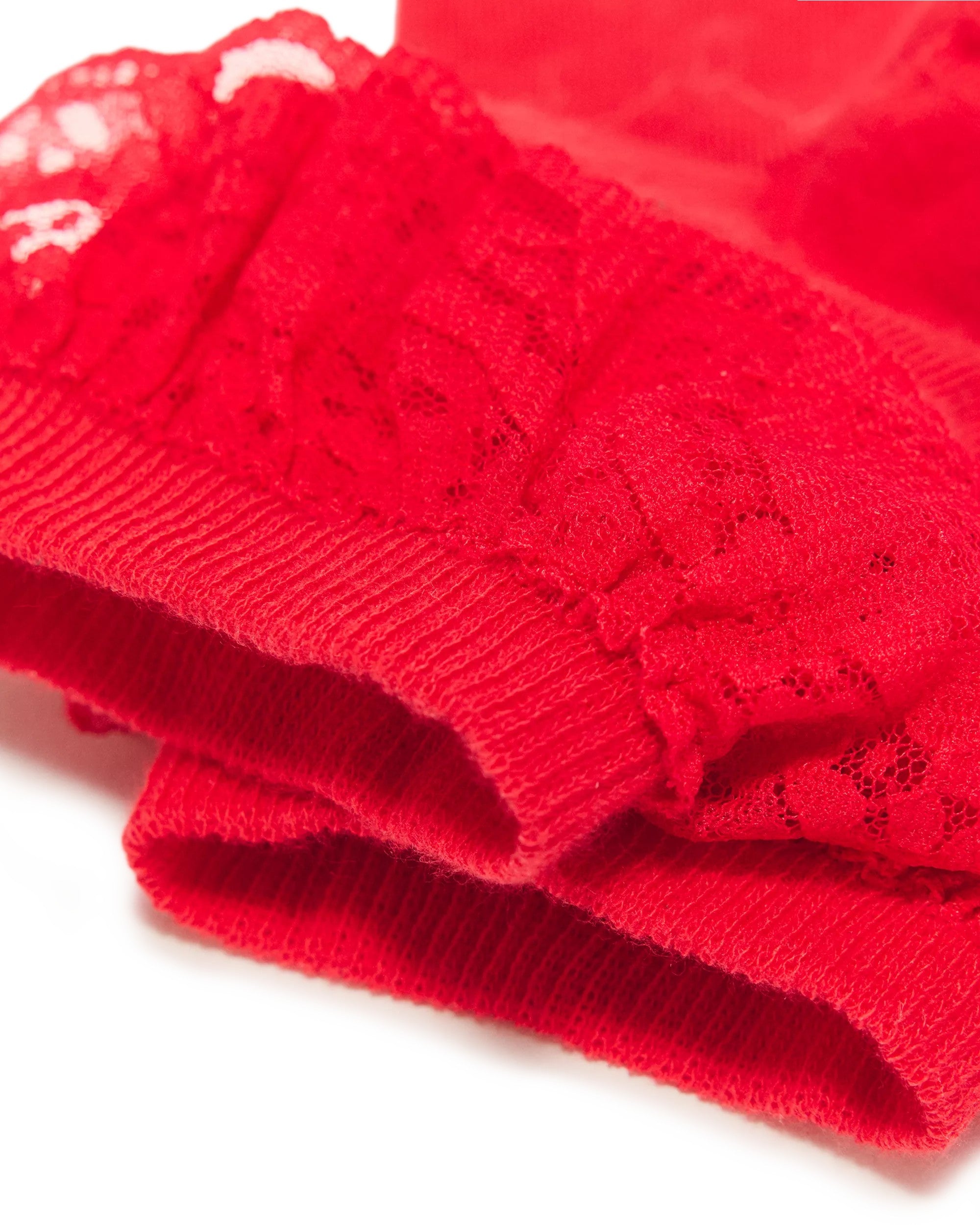 Dr. Martens Frill Socks - DMs Red Organic Cotton Blend