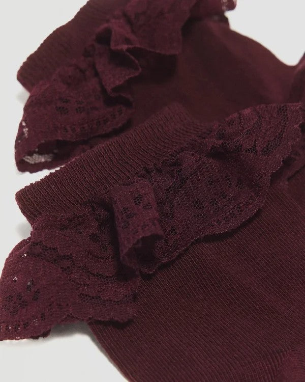 Dr. Martens Frill Sock Organic Cotton Blend - Burgundy