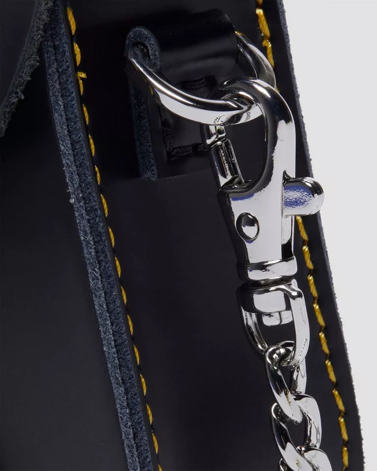 Dr Martens 5" Leather Satchel - Black Kiev & Black Smooth