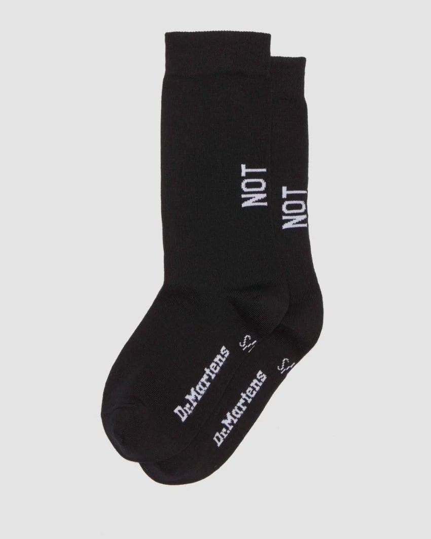 Dr. Martens Not Ordinary Logo Sock Organic Cotton Blend - Black