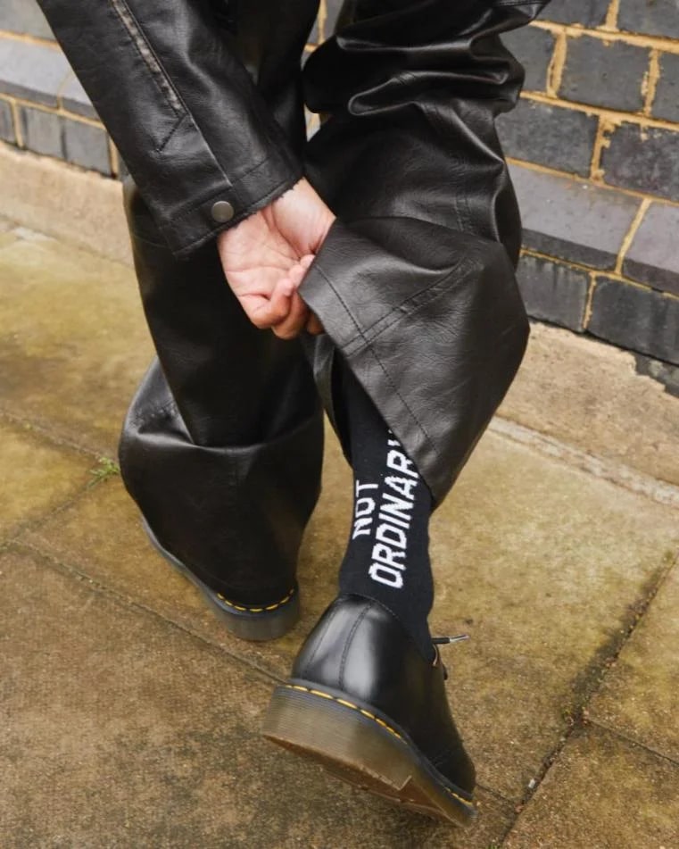 Dr. Martens Not Ordinary Logo Sock Organic Cotton Blend - Black