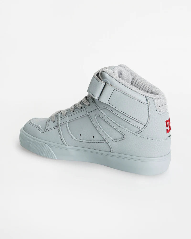 DC Boys Pure High-Top EV - Grey/Red