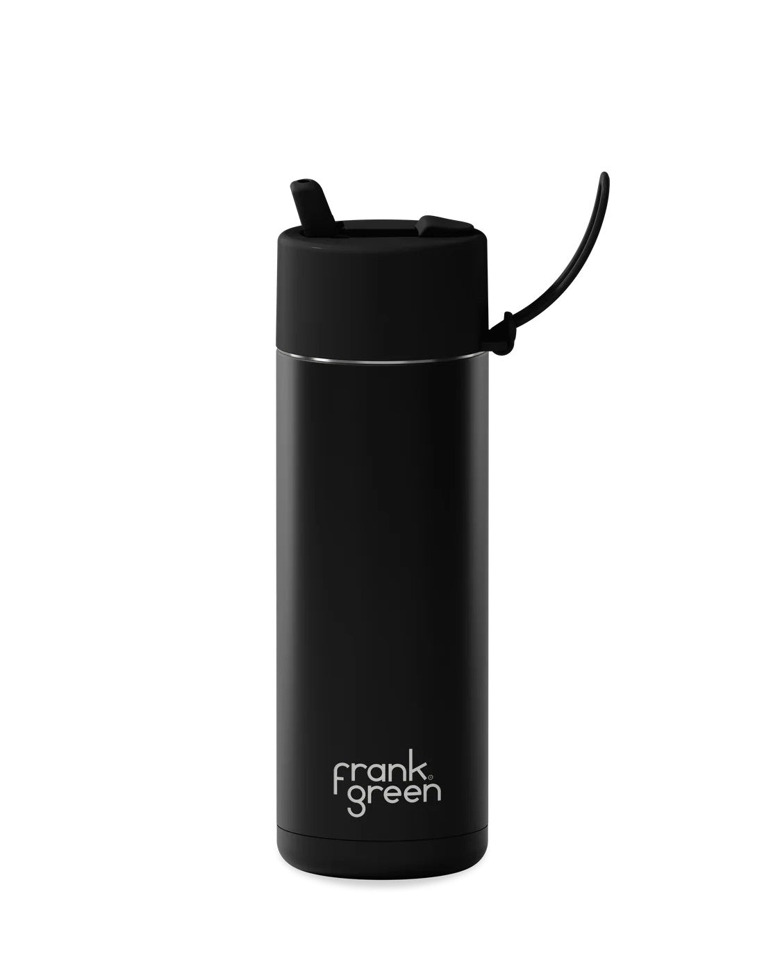 Frank Green Midnight Ceramic Reusable Bottle with Flip Straw Lid 595ml (20oz)