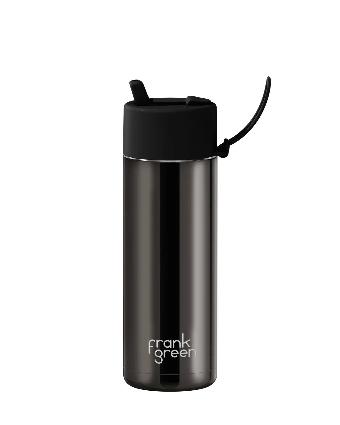 Frank Green Shadow Chrome Ceramic Reusable Bottle with Flip Straw Lid 595ml (20oz)